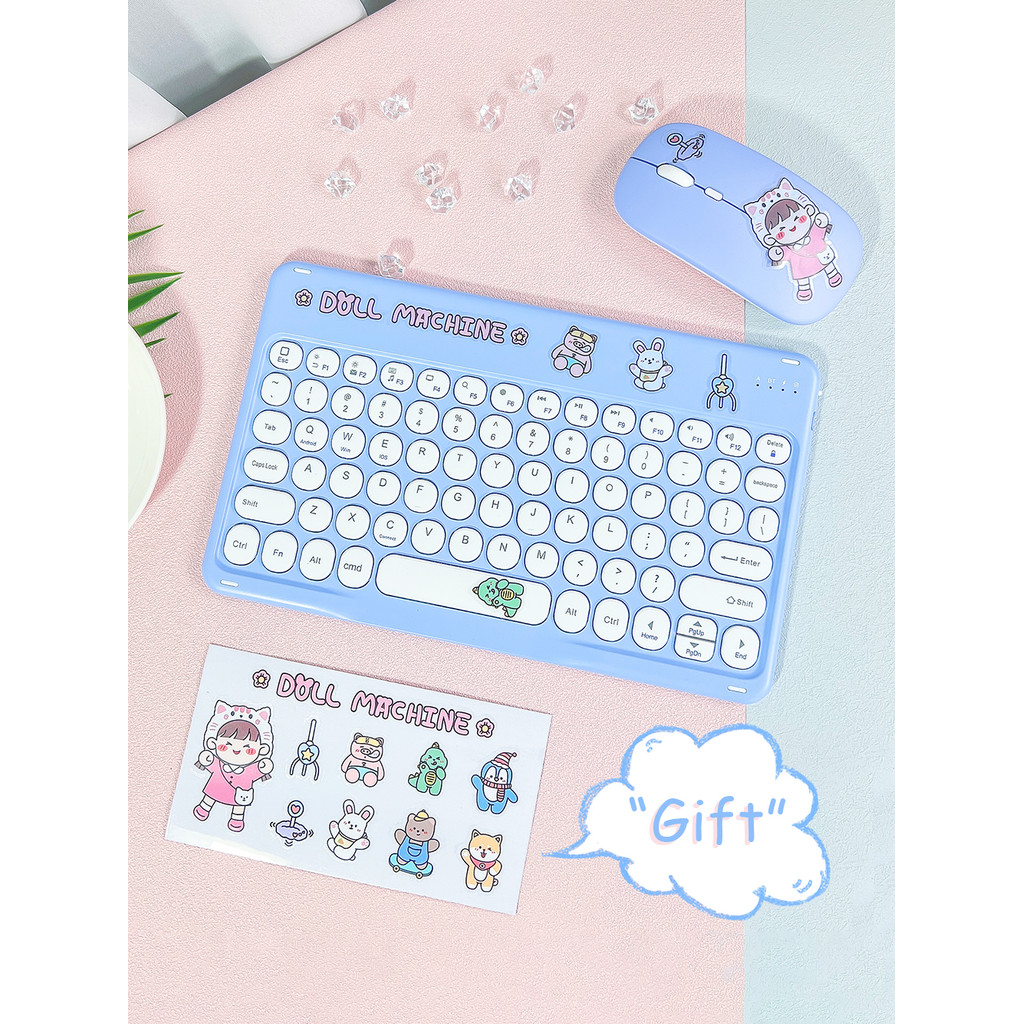 9 10 11 inch iPad Keyboard Mouse Wireless Bluetooth Teclado for iPad Pro Air 4 Xiaomi Samsung Huawei