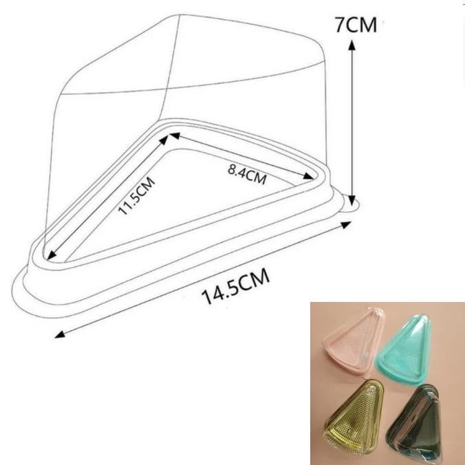 Mika Kue Potong Kotak Mika Cake Tray Mika Kue Tart Korean Dessert Box Cup Mika Segitiga Box