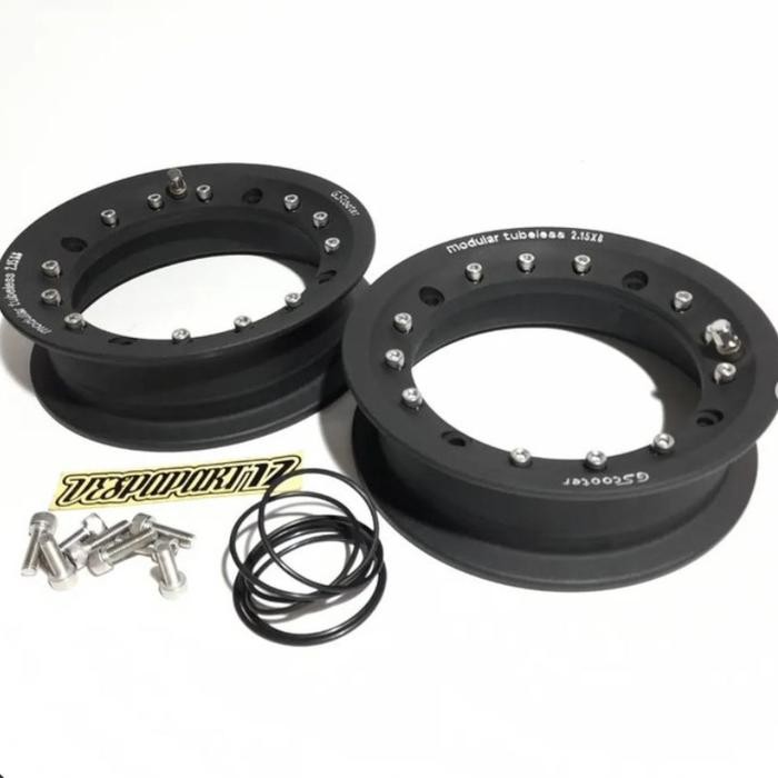 velg vespa GScooter modular ring 8 hitam