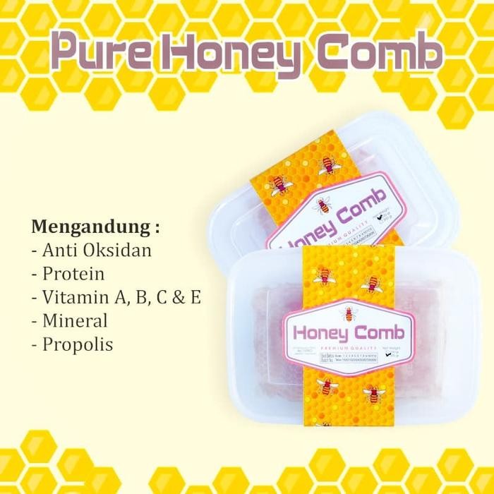 

Pure Honey Comb 250 Gram - Madu Sarang Murni Raw Honey Premium Quality