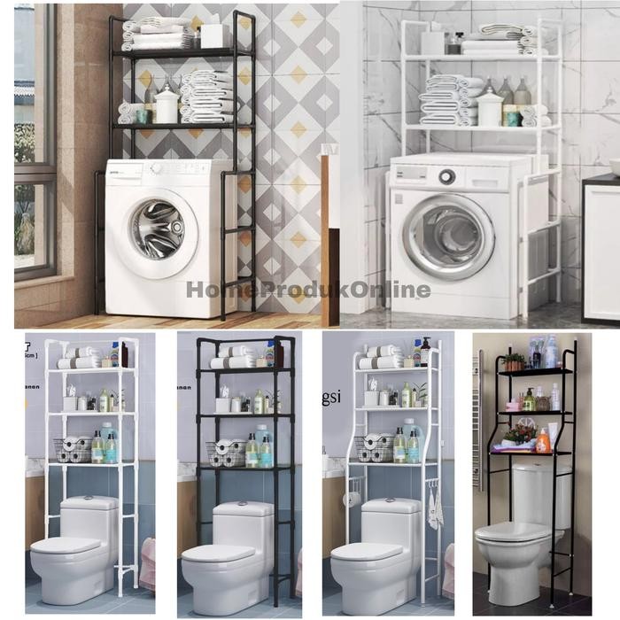 Terbagus Rak Besi Kamar Mandi Toilet Wc Susun Tempat Penyimpanan Tisu Sabun Plastik