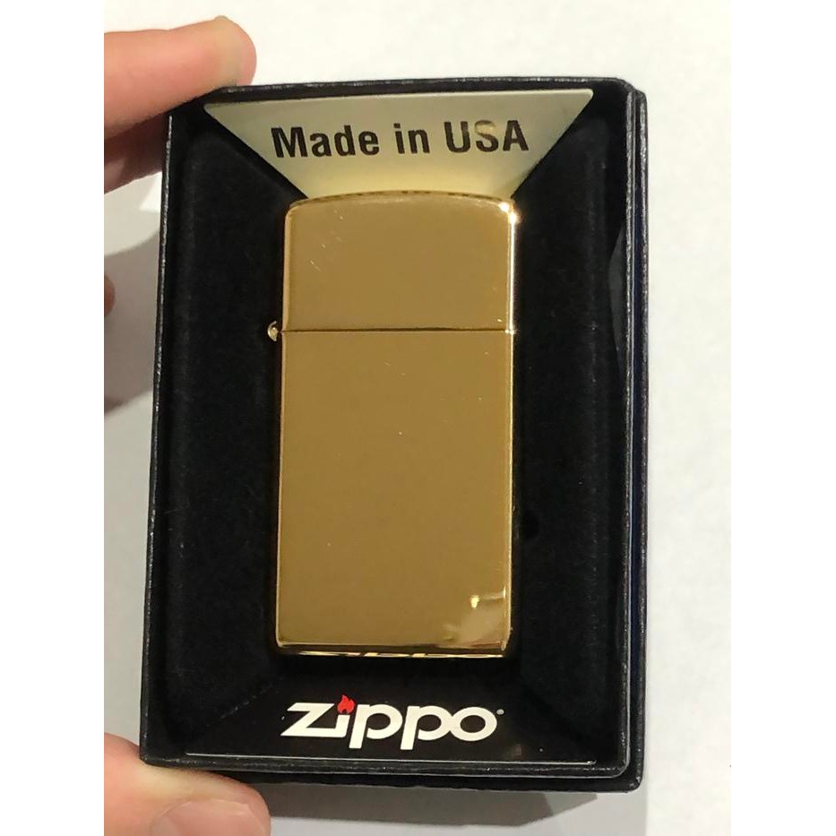 Zippo Original 1654B Slim Brass High Polish
