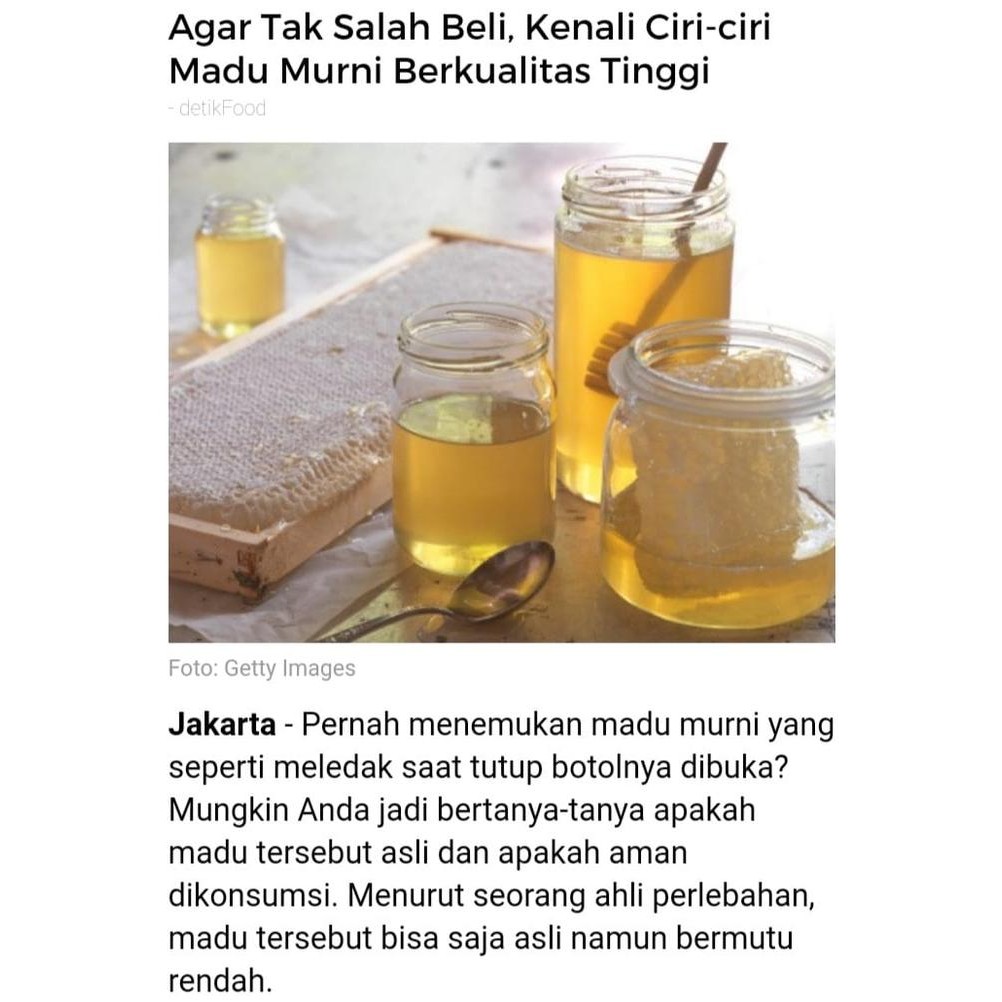 

Madu Mentah Raw Honey Multiflora Java Murni 1Kg Pure Alami