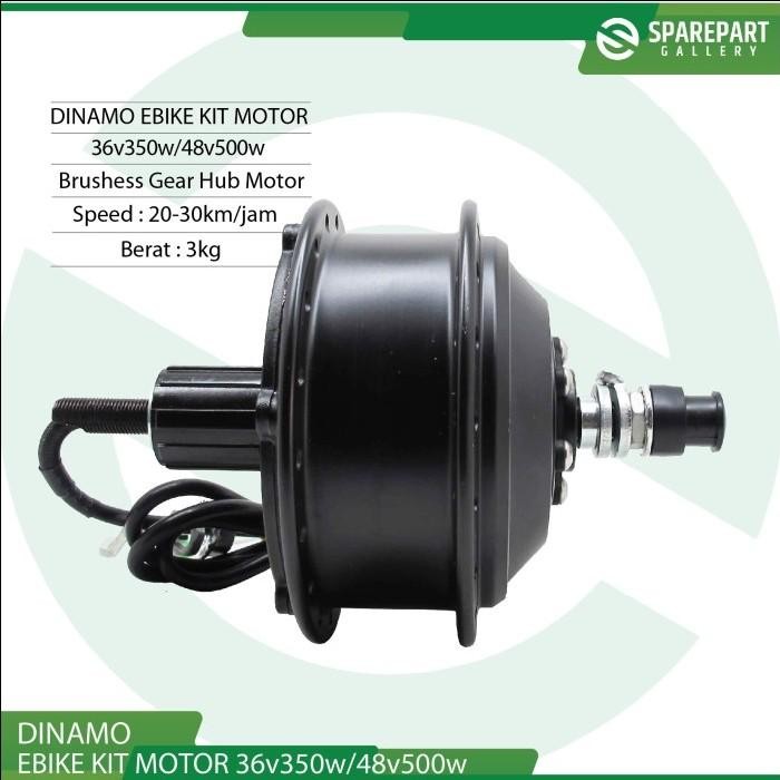 Dinamo motor bldc ebike kit sepeda roda belakang 36v 350w - Tipe Ulir