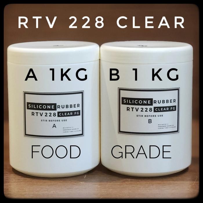 SILICONE RUBBER 228 CLEAR FOOD GRADE 2 KG Terlaris