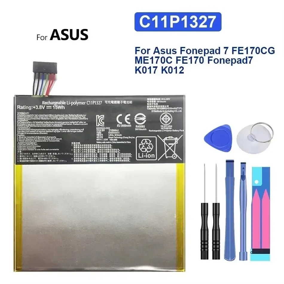 Tablet Battery For Asus Fonepad 7 FE170CG ME170C FE170 Fonepad7 K017 K012 3910mAh C11P1327 with