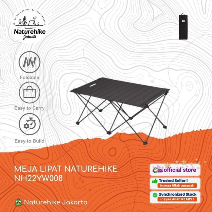 Jual [READY] MEJA LIPAT ALUMINIUM PORTABLE PIKNIK CAMPING NATUREHIKE NH22YW008
