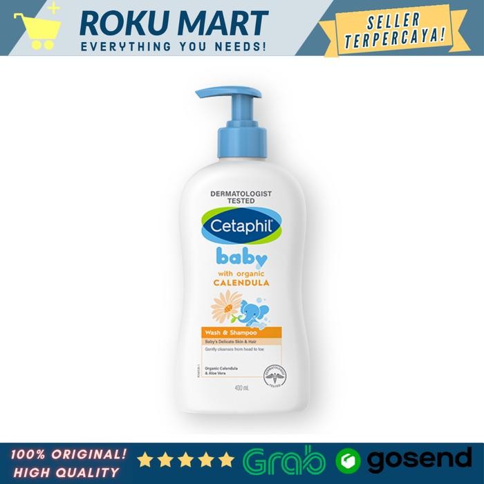 CETAPHIL BABY WASH & SHAMPOO CALENDULA 400 ML / SABUN CETAPHIL BABY
