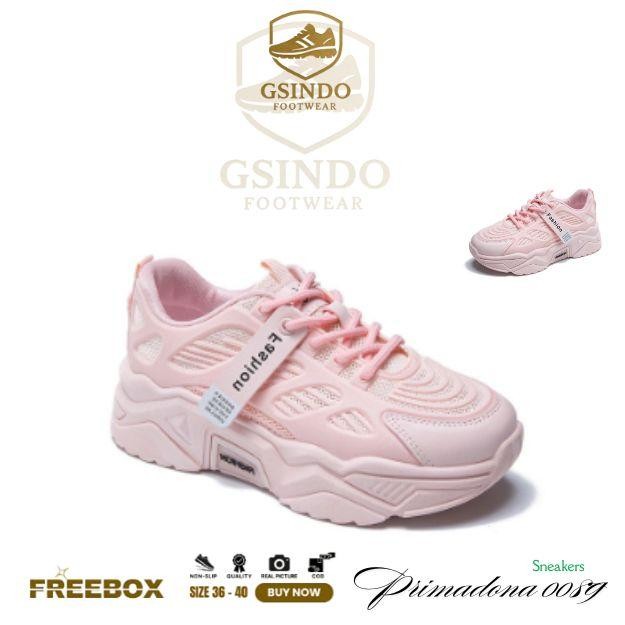 READY GSI INDO Primadona Sepatu Sport Wanita Yoona Outfit Cewek Sneakers Kasual Running Olahraga