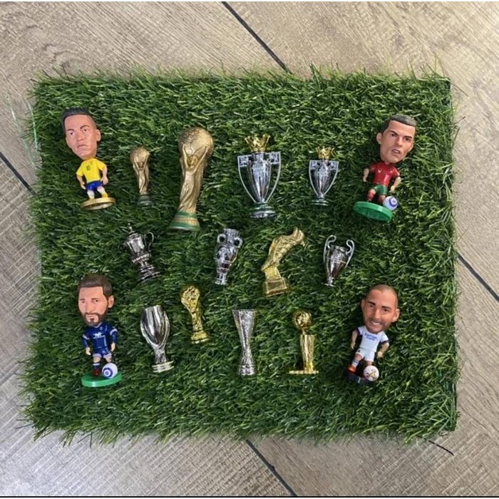 Figure Miniatur Piala Trofi Liga Inggris-Liga Champions-Piala Dunia