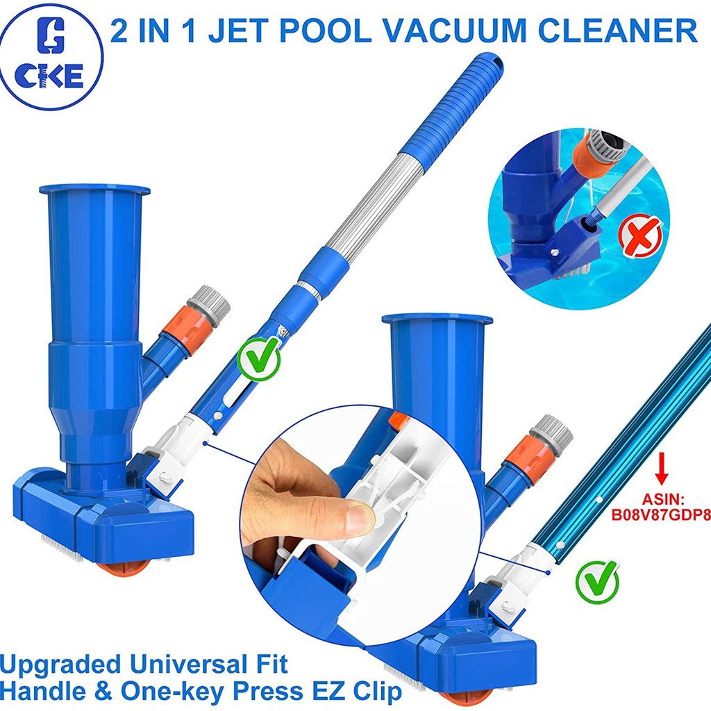 Pool Cleaning Brush Telescopic Swimming Pool Vacuum Efficient Handheld Pool Cleaning Tool with