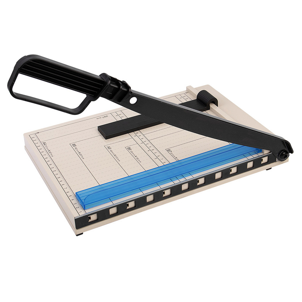 

Manual Small Paper Cutter Lightweight A4 Paper Cutter with Safety Protection Detachable Blade