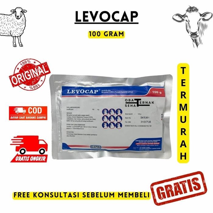 Levocap 100 Gram Sanbe - Obat Ayam Antimikroba Mengobati Ccrd Dan Penyakit Bakterial Lainnya