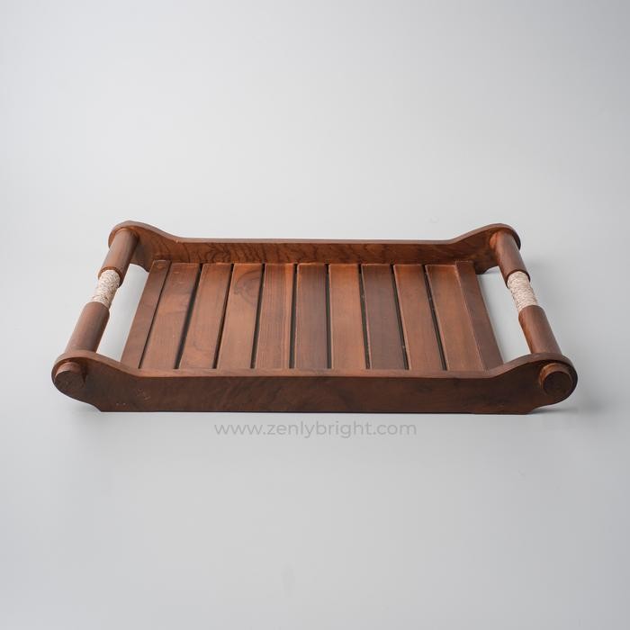 Karya Nampan Bubut Kayu Jati M