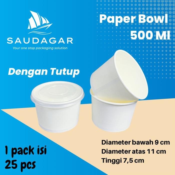

Paper Rice Bowl ml / Mangkok Kertas Dengan Tutup