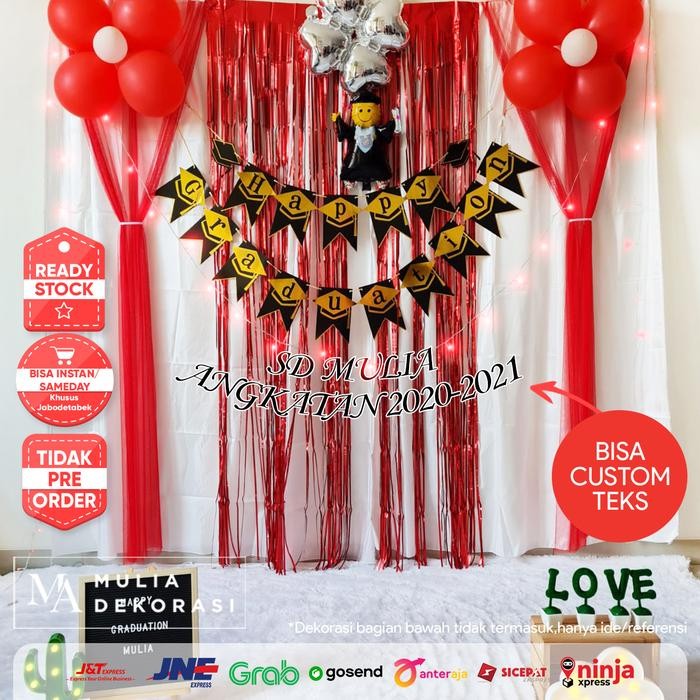 Dekorasi Backdrop Wisuda Kelulusan Paud Tk Sd Smp Smu Background Backdrop Diy Paket Graduation