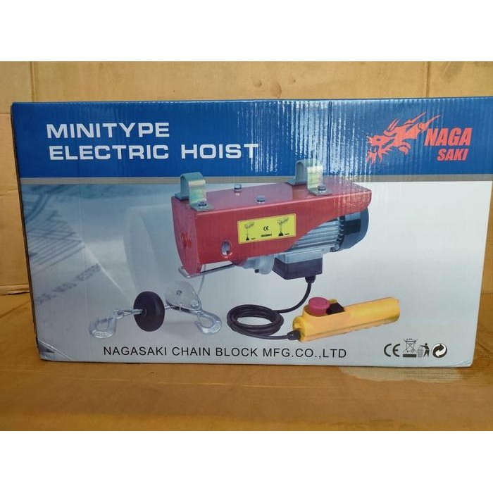 READY Mini Elektrik Hoist 600 KG Elektrik Chain Hoist Katrol Mini NAGASAKI