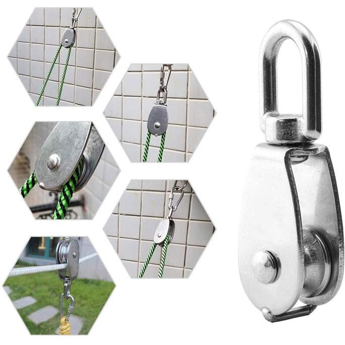 READY Katrol Kerekan Mini Manual Burung Timba Serbaguna Stainless Steel