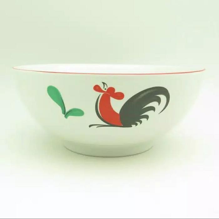 Mangkok Ayam Jago Besar 23 cm/Mangkok Sayur/Mangkok Saji/Mangkok Ayam