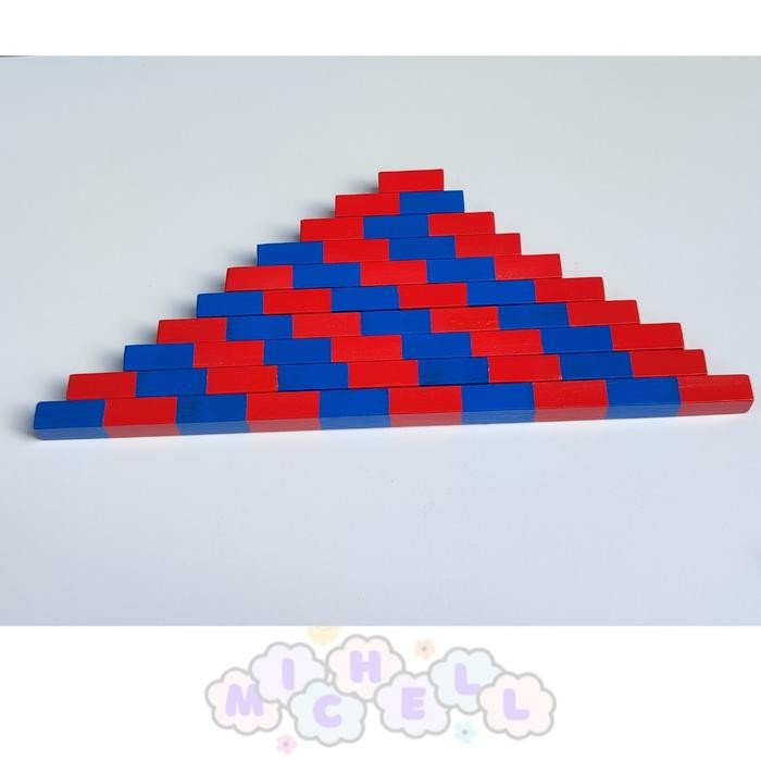 Small Number Rod Montessori - Mainan Anak Game Montessori Apparatus