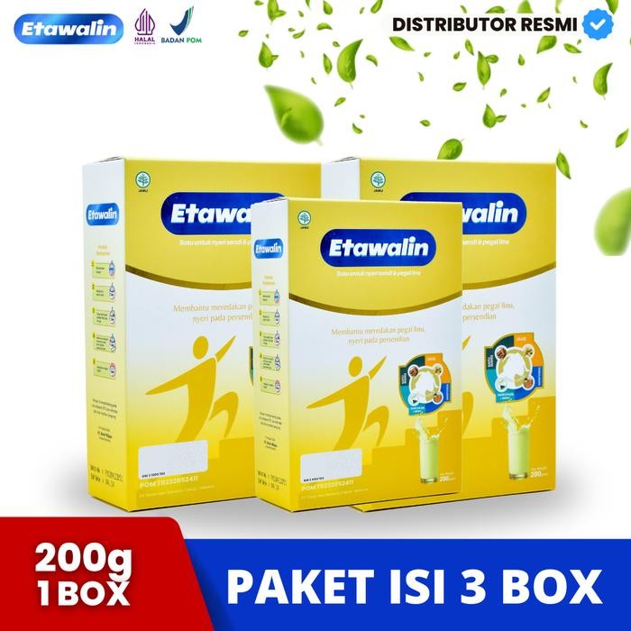

3 Box Etawalin Original Susu Bubuk Kambing Etawa Masalah Tulang Dan Sendi Isi 200g/box Bisa COD