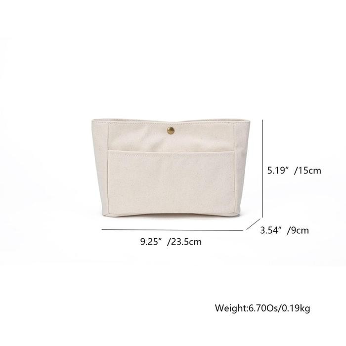 Canvas Bag Organizer - Organiser Inner Dalaman Tas Dalaman Tas Magnet Clip
