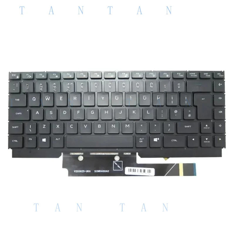 Laptop Keyboard for Alienware M15 R5 R6 United Kingdom UK Black With RGB BacklitT_T