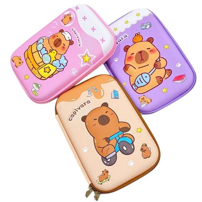 

Ready- Kotak Pensil 3D Timbul Capybara Wadah Stationery Kotak Pensil Anak Karakter Lucu Capibara