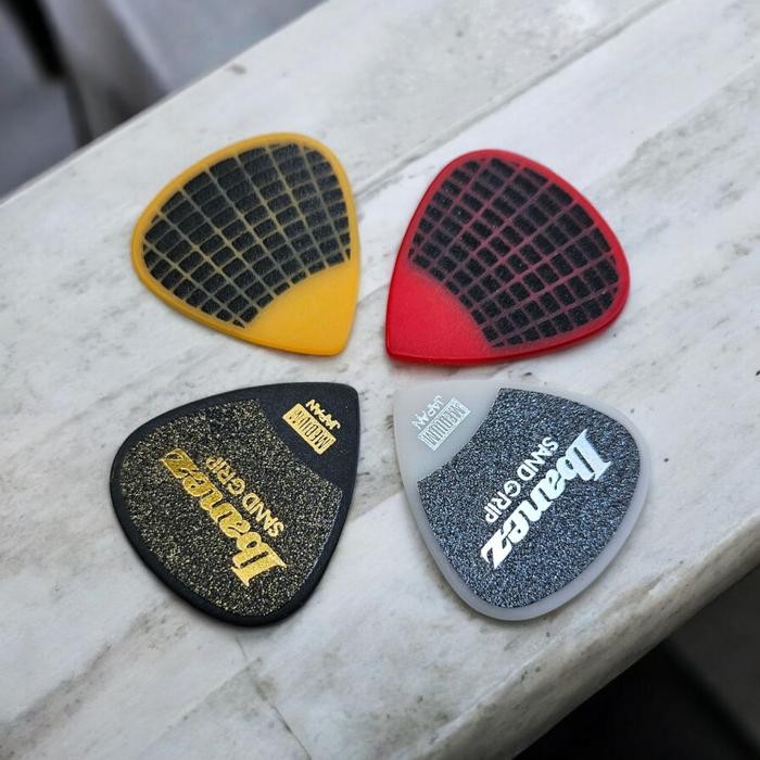 Pick Gitar Ibanez PA16MSG Short Teardrop Sand Grip MEDIUM Original From Japan