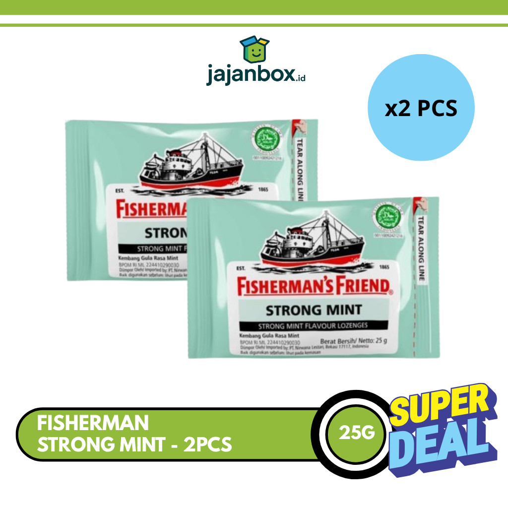 

Fisherman's Friend Strong Mint Permen Mint 25 gr - 2 Pcs