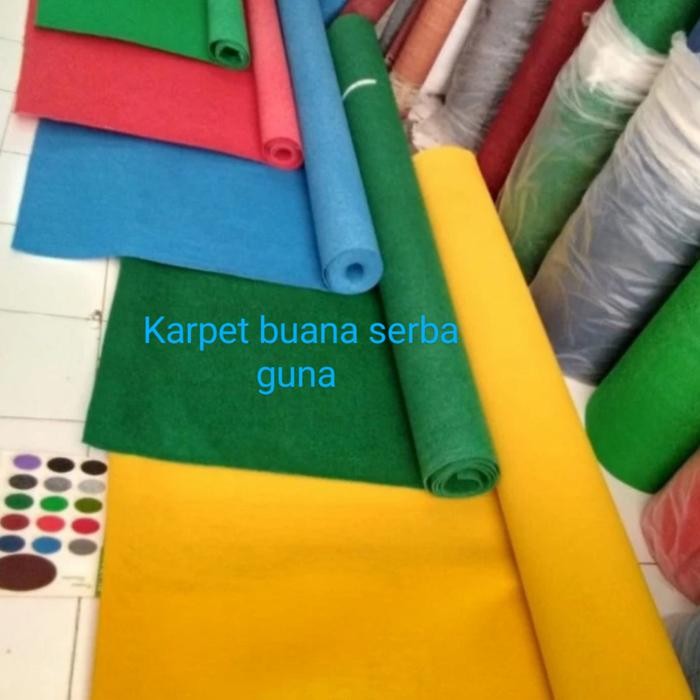 Karpet Buana Polos/Karpet Lantai Bludru Tebal M X 1 Roll