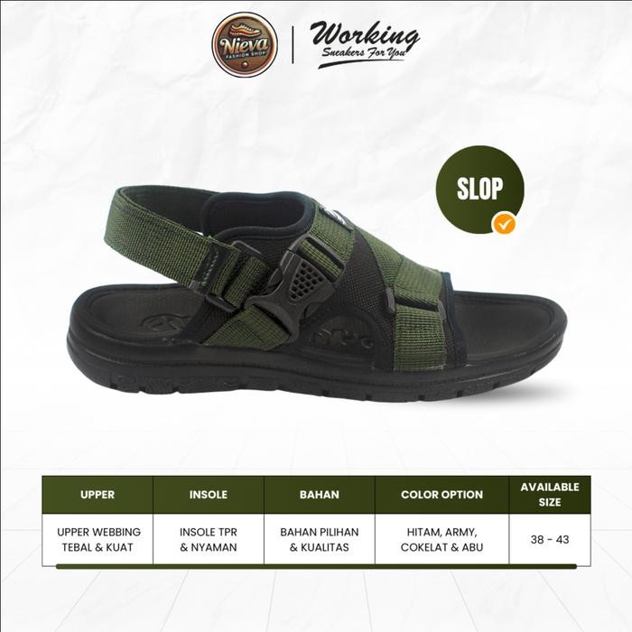 Sandal Gunung Hiking Outdoor Slop Pria Wanita Karet Empuk Anti Slip