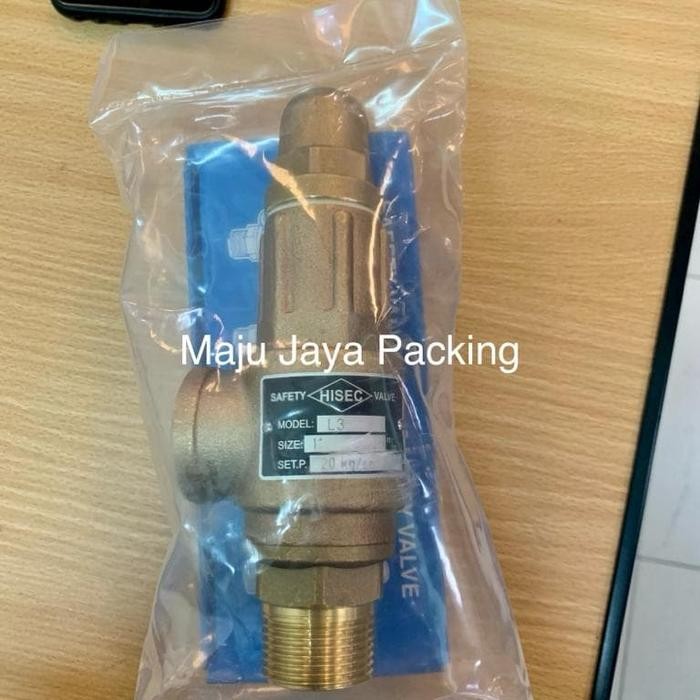 Unik Hisec Safety Valve Kuningan Drat 3/4" Inch 20Kg / 20 Bar