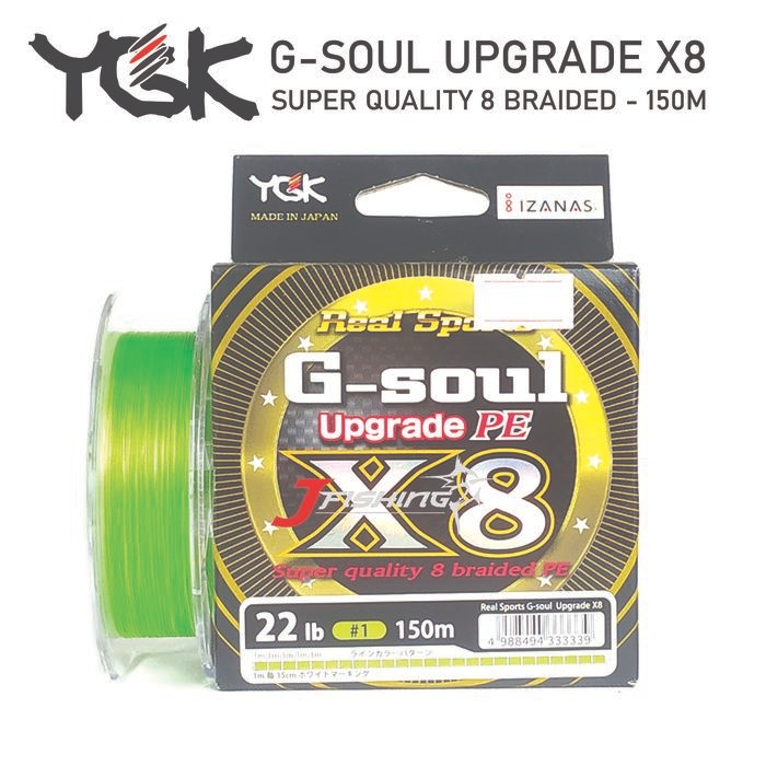 SENAR PE YGK G-SOUL X8 UP 150M PILIH UKURAN