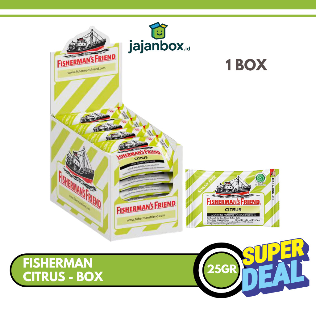 

Fisherman's Friend Citrus Permen Mint 25 gr - 1 BOX