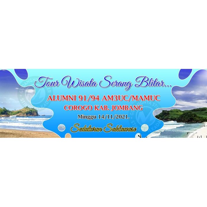 banner tour travel 3x1 meter