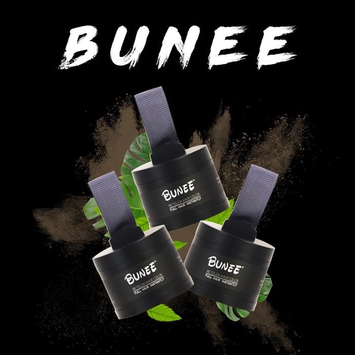 Bunee Hair Shadow Penghitam dan Penutup Uban & Pewarna Rambut Uban/Rambut Putih 100% Original