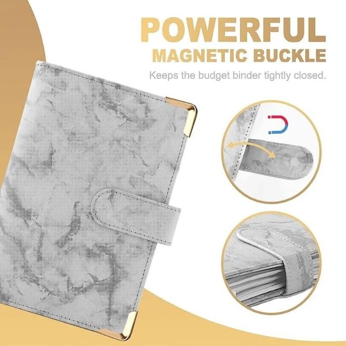 

A6 Binder Kulit Motif Marmer Luxury 6 Ring