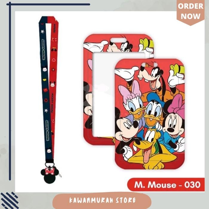 

Lanyard Mickey Mouse Lucu / Name Tag Holder Minnie Mouse / ID Card