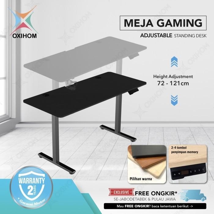 

Oxihom T1 [ Kaki Meja ] Meja Gaming Meja Computer Naik Turun Hidrolik Standing Desk Ergonomic Desk