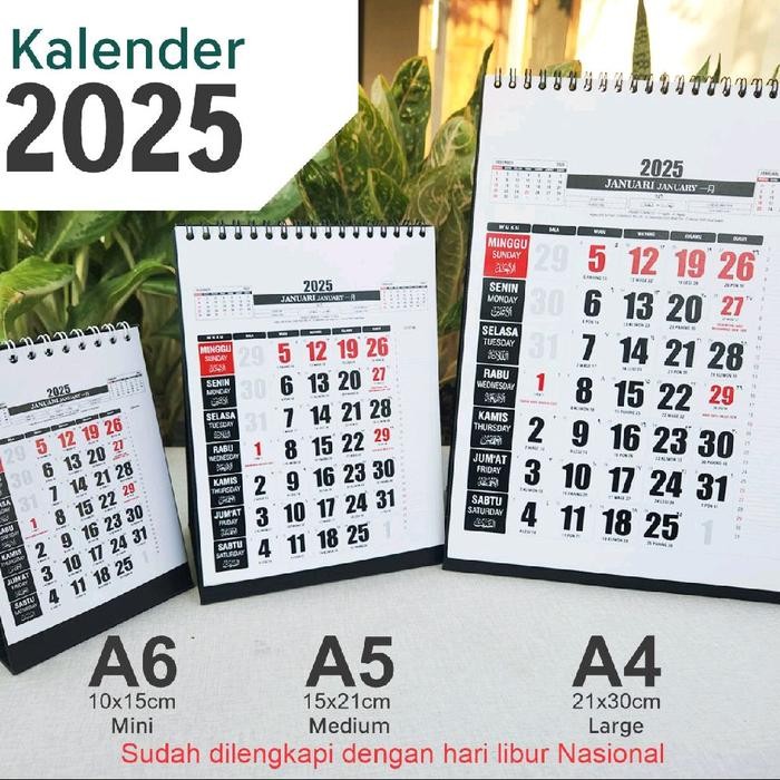 kalender meja 2025,catatan-02.Dilengkapi penanggalan jawa,Hijriyahdan pranotomongso *
