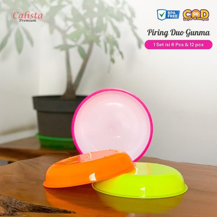 [CALISTA] PIRING DUO GUNMA PIRING SET ISI 6 PCS & 12 PCS *