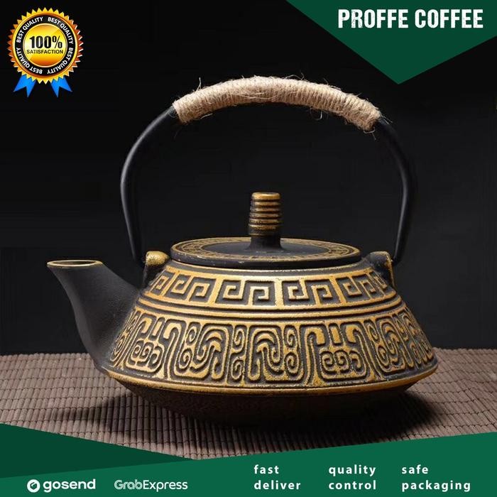 teko teh jepang 900 ml Japanese tetsubin Tea kettle Gooseneck kettle *