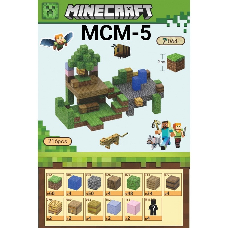 MCM-5 Magnetic building blok 4d mainan diy magnetik puzzle cubes balok blok susun rakit bangunan blo