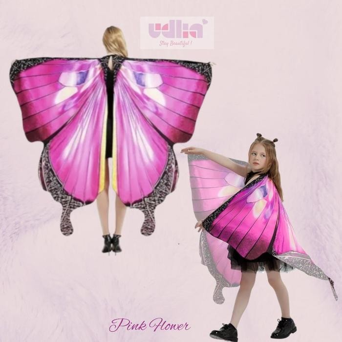 ORIGINAL BARU Udlia Sayap Kupu-kupu Dewasa Kostum Sayap Dewasa Sayap Kupu-kupu Anak READY STOCK