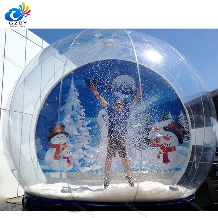 Custom size giant outdoor human inflatable snow globe for events sale