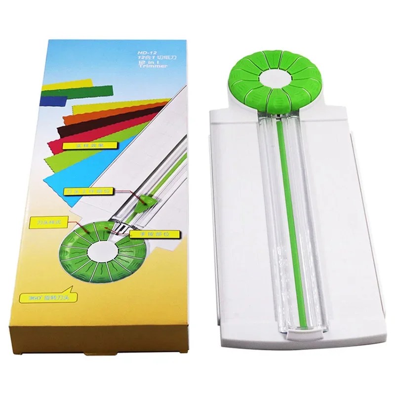 

Multi-Function Paper Cutter Creasing Machine 360-Degree Rotating Cutter Head 12 Types Of Edges For