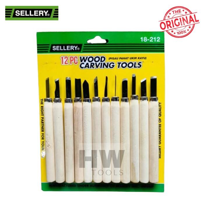 12 Pcs Wood Carving Set / Alat Pahat Pisau Ukir Sellery 18-212