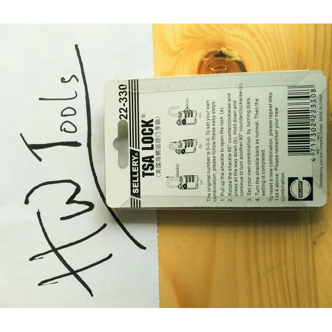 Gembok Tsa / Tsa Lock 22-330 Biru Sellery