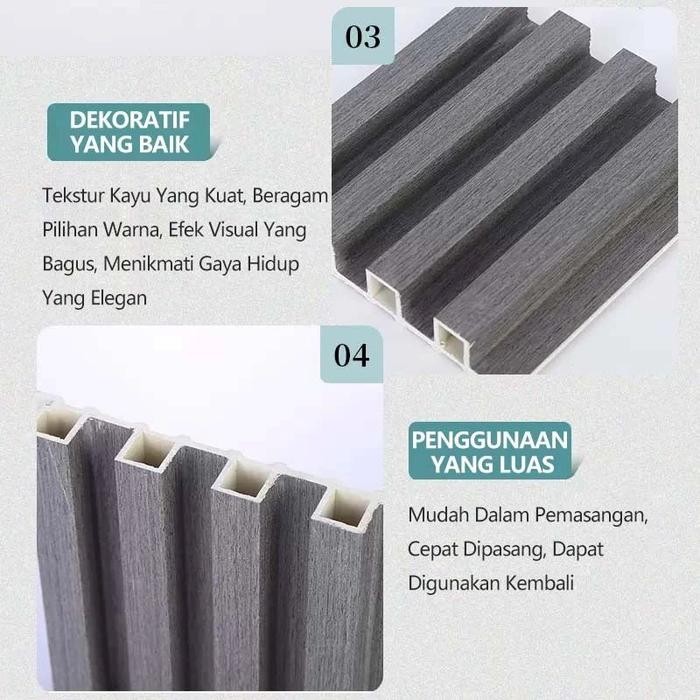 Promo Wallpanel Wall Wpc Wood Panel Wpc Pvc Kayu Dinding Ukuran 2,9 Meter Wall Panel Pvc Ruang Tv